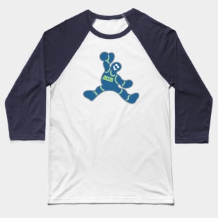 Jumping Minnesota Timberwolves Gingerbread Man Baseball T-Shirt